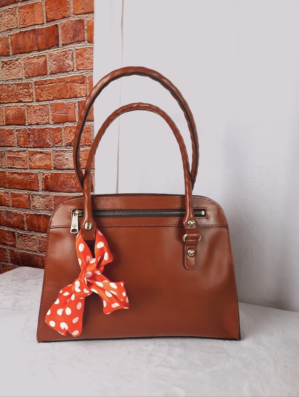 Patricia Nash Brown Leather Shoulder Bag